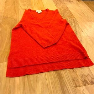 Peck & Peck Cashmere Orange sweater Size Medium elbow length sleeve